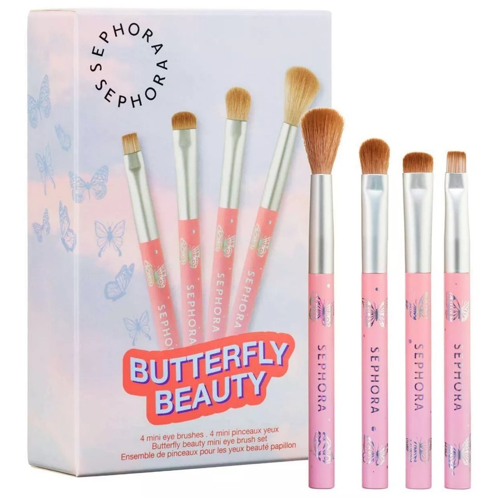SEPHORA COLLECTION Mini Butterfly Beauty Eye Brush Set, NWT 🦋 - Picture 2 of 6